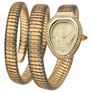Just Cavalli Glam Snake Gold Dial Multicolor Steel Strap Watch for Women - JC1L163M0235 Authentic Buy Shop Now