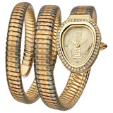 Just Cavalli Glam Snake Gold Dial Multicolor Steel Strap Watch for Women - JC1L163M0235 Authentic Buy Shop Now