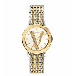 Versace Virtus Quartz White Dial Two Tone Steel Strap Watch for Women - VEHC00719 Authentic Buy Shop Now