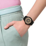 Marc Jacobs Henry Transparent Black Dial Black Steel Strap Watch for Women - MBM3255 Authentic Buy Shop Now