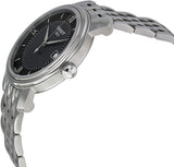 Tissot T Classic Bridgeport Black Dial Silver Steel Strap Watch For Men - T097.410.11.058.00 Authentic Buy Shop Now