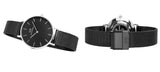 Daniel Wellington Petite Ashfield Black Dial Black Mesh Strap Watch For Women - DW00100202 Authentic Buy Shop Now