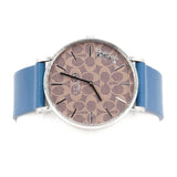 Coach Perry Coffee Dial Blue Leather Strap Watch for Women - 14503475 Authentic Buy Shop Now
