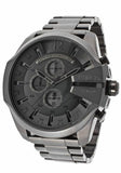 Diesel Mega Chief Chronograph Grey Dial Grey Steel Strap Watch for Men - DZ4282 Authentic Buy Shop Now