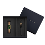 Daniel Wellington Pressed Melrose Emerald Green Rose Gold Mesh Strap Watch For Women - DW00100445 Authentic Buy Shop Now