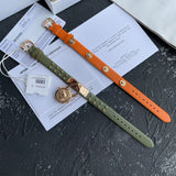Versace Medusa Lock Icon Quartz Beige Dial Green Leather Strap Watch for Women - VEDW00519 Authentic Buy Shop Now