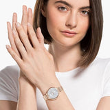 Swarovski Crystalline Chic Analog Silver Dial Rose Gold Steel Strap Watch for Women - 5544590 Authentic Buy Shop Now
