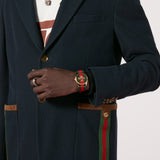 Gucci G Timeless Quartz Green & Red Dial Green & Red NATO Strap Watch For Men - YA126487A Authentic Buy Shop Now