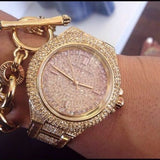 Michael Kors Camille Crystal Rose Gold Dial Rose Gold Steel Strap Watch for Women - MK5862 Authentic Buy Shop Now