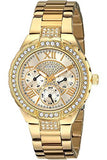 Guess Viva Diamonds Gold Dial Gold Steel Strap Watch for Women - W0111L2 Authentic Buy Shop Now