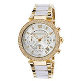 Michael Kors Parker White Dial Two Tone Steel Strap Watch for Women - MK6119 Authentic Buy Shop Now