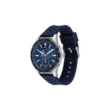 Tommy Hilfiger Austin Quartz Blue Dial Blue Rubber Strap Watch for Men - 1791635 Authentic Buy Shop Now