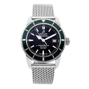 Breitling Superocean Heritage 42mm Chronograph Green Bezel Mens Watch - A1732136 Authentic Buy Shop Now