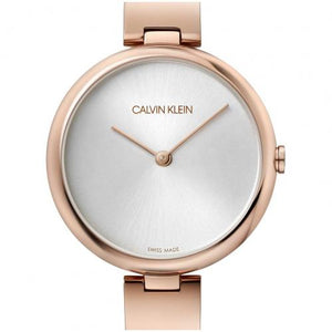 Calvin Klein Wavy White Dial Rose Gold Steel Strap Watch for Women - K9U23646 Authentic Buy Shop Now