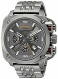 Diesel BAMF Chronograph Gray Dial Gray Steel Strap Watch For Men - DZ7344 Authentic Buy Shop Now