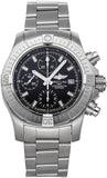 Breitling Avenger Chronograph 43 Black Dial Silver Steel Strap Watch for Men - A13385101B1A1 Authentic Buy Shop Now