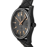 Tag Heuer Carrera Diamonds Anthracite Black Dial Black Leather Strap Watch for Women - WAR1115.FC6392 Authentic Buy Shop Now