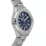 Tag Heuer Aquaracer Quartz Diamonds Blue Dial Silver Steel Strap Watch for Women - WAY131N.BA0748 Authentic Buy Shop Now