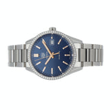Tag Heuer Carrera Quartz Diamonds Blue Dial Silver Steel Strap Watch for Women - WAR1114.BA0601 Authentic Buy Shop Now