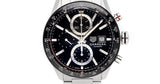 Tag Heuer Carrera Automatic Chronograph Black Dial Silver Steel Strap Watch for Men - CBM2110.BA0651 Authentic Buy Shop Now