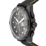 Tag Heuer Aquaracer Chronograph PVD Black Dial Black Nylon Strap Watch for Men - CAY218A.FC6361 Authentic Buy Shop Now
