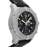 Breitling Avenger Chronograph 45mm Black Dial Black Leather Strap Watch for Men - A13317101B1X1 Authentic Buy Shop Now