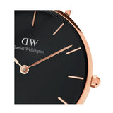 Daniel Wellington Classic Petite Dover Black Dial White NATO Strap Watch For Women - DW001000314 Authentic Buy Shop Now