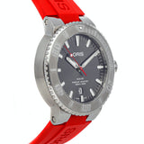 Oris Aquis Date Relief Grey Dial Red Rubber Strap Watch for Men - 0173377304153-0742466EB Authentic Buy Shop Now