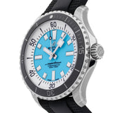 Breitling Superocean Automatic 44 Turquoise Dial Black Rubber Strap Watch for Men - A17376211L2S1 Authentic Buy Shop Now