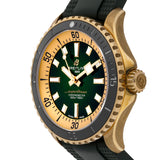 Breitling Superocean Automatic 42 Green Dial Green Rubber Strap Watch for Men - N17375201L1S1 Authentic Buy Shop Now