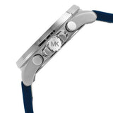 Michael Kors Brecken Chronograph Blue Dial Two Tone PVC Strap Watch For Men - MK8950 Authentic Buy Shop Now