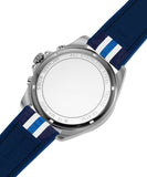 Michael Kors Brecken Chronograph Blue Dial Two Tone PVC Strap Watch For Men - MK8950 Authentic Buy Shop Now