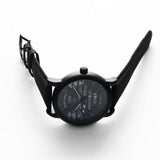 Emporio Armani Meccanico Quartz Black Dial Black Leather Strap Watch For Men - AR60032 Authentic Buy Shop Now
