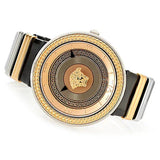 Versace V Metal Icon Gold Dial Black & Gold Strap Watch for Women - VLC030014 Authentic Buy Shop Now