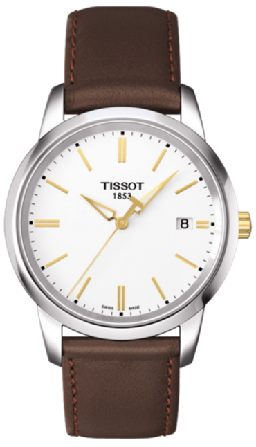 Tissot T Classic Dream White Dial Brown Leather Strap Watch for Men - T033.410.26.011.01 Authentic Buy Shop Now