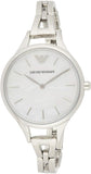 Emporio Armani Aurora Mother Of Pearl White Dial Silver Steel Strap Watch For Women - AR11054 Authentic Buy Shop Now