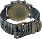 Emporio Armani Luigi Quartz Chronograph Black Dial Green Mesh Bracelet Watch For Men - AR11115 Authentic Buy Shop Now