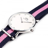 Daniel Wellington Classy Winchester White Dial Two Tone NATO Strap Watch For Women - DW00100081 Authentic Buy Shop Now