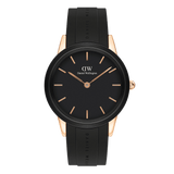 Daniel Wellington Iconic Motion Black Dial Rubber Strap Watch For Women - DW00100426 Authentic Buy Shop Now
