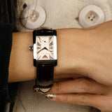 Emporio Armani Classic Beige Dial Brown Leather Strap Watch For Women - AR0155 Authentic Buy Shop Now