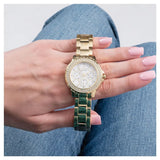 Guess Crown Jewel Diamonds White Dial Gold Steel Strap Watch for Women - GW0410L2 Authentic Buy Shop Now