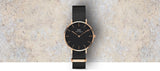 Daniel Wellington Classic Petite Cornwall Black Dial Black NATO Strap Watch For Women - DW00100215 Authentic Buy Shop Now