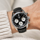 Tag Heuer Carrera Automatic Chronograph Black Dial Black Leather Strap Watch for Men - CBS2210.FC6534 Authentic Buy Shop Now