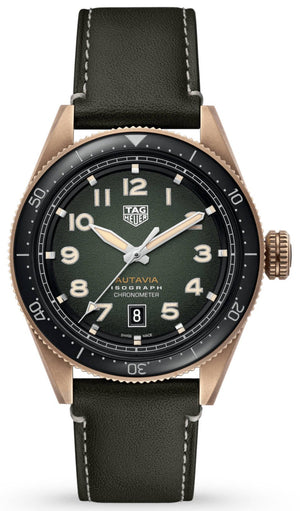 Tag Heuer Autavia Olive Green Dial Watch for Men - WBE5190.FC8268 Authentic Buy Shop Now