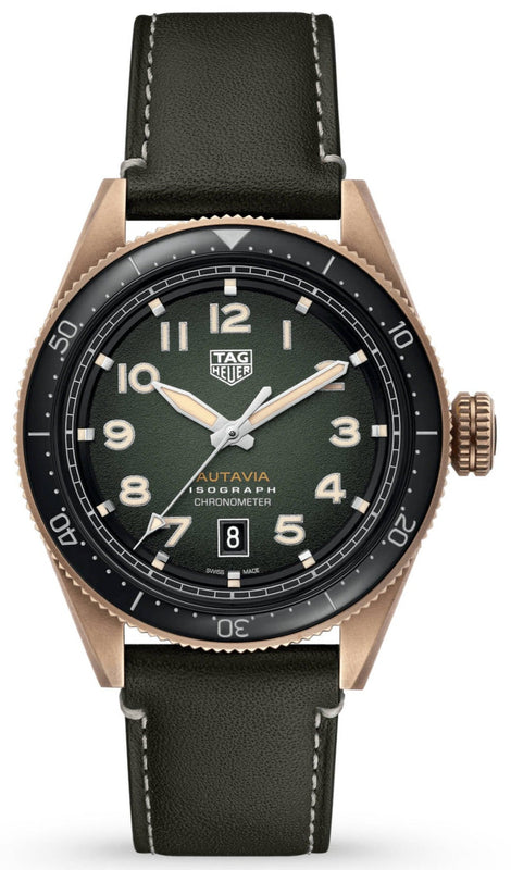 Tag Heuer Autavia Olive Green Dial Watch for Men - WBE5190.FC8268 Authentic Buy Shop Now