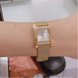 Guess Nouveau Diamonds Rose Gold Dial Rose Gold Mesh Bracelet Watch for Women - W0127L3 Authentic Buy Shop Now