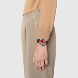 Gucci Grip Quartz Chronograph Red Dial Two Tone NATO Strap Watch for Men - YA157304 Authentic Buy Shop Now