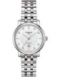 Tissot T Classic Carson Premium White Diamonds Dial Silver Steel Strap Watch for Women - T1222071103600 Authentic Buy Shop Now