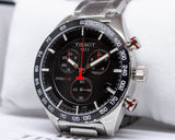 Tissot T Sport PRS 516 Chronograph Black Dial Silver Steel Strap Watch For Men - T100.417.11.051.01 Authentic Buy Shop Now