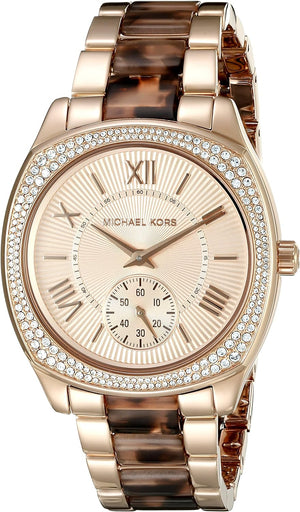 Michael Kors Bryn Rose Gold Dial Two Tone Steel Strap Watch For Women - MK6276 Authentic Buy Shop Now